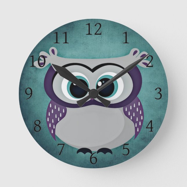 Don't Be Blue Owl Round Clock (Front)
