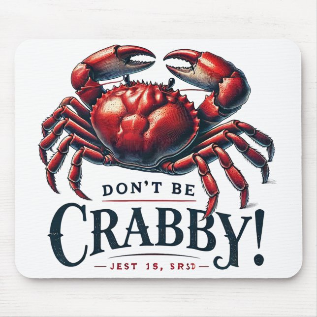 Don't be crabby  mouse mat (Front)