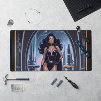 Don't Be Fooled By Her Elegance by Xzendor7 Desk Mat