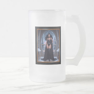 Don't Be Fooled By Her Elegance by Xzendor7 Frosted Glass Beer Mug