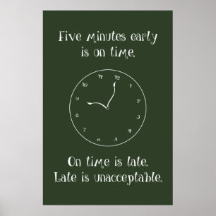 Don't Be Late! Classroom Poster