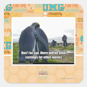 Don't be Sad Square Sticker