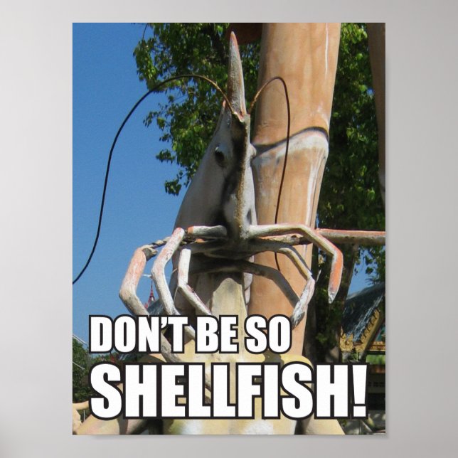 DON'T BE SO SHELLFISH! MEME POSTER (Front)