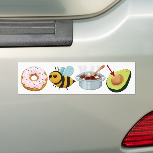Don't Be Stupid Rebus Bumper Sticker (On Car)