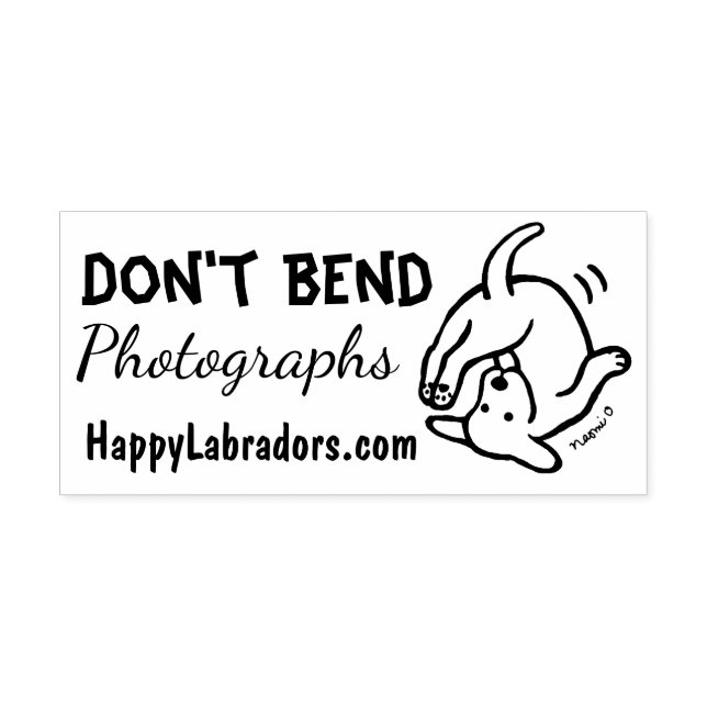 Don't Bend Labrador Rubber Stamp (Imprint)