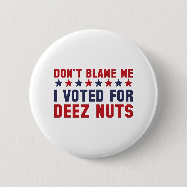 Don't Blame Me 6 Cm Round Badge (Front)