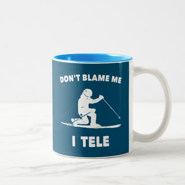 Don't Blame Me I Tele Two-Tone Coffee Mug (Right)