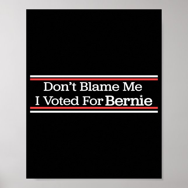 Dont Blame Me I Voted For Bernie Sanders  Poster (Front)