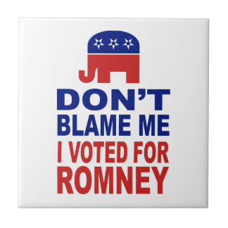 Don't Blame Me I Voted For Romney Tile
