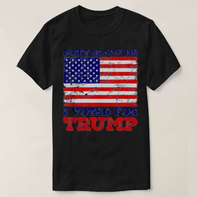 Don't Blame Me I Voted For Trump  4th Of July Amer T-Shirt (Design Front)