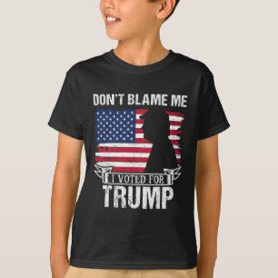 Don't Blame Me I Voted For Trump Retro Vintage Ame T-Shirt