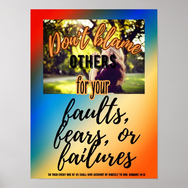 Don't Blame Others Poster (Front)