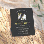 Don't Blow It Gold Glitter Surprise Birthday Party Invitation Postcard<br><div class="desc">Create your own custom Don't Blow It Gold Glitter Surprise Birthday Party Invitations using these templates by Cali Graphics. These invitations feature cute white and gold hand drawn candles on a black background. Customize these invitations by clicking on "Personalize" and enter your text into the template boxes. If you want...</div>