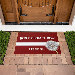 Don't Blow It Now Dandelion Door Mat