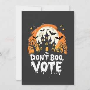 Don't Boo Vote Election Day Vote Presidents Invitation