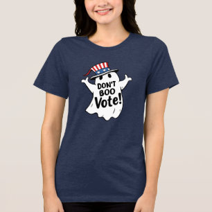 Don't Boo, Vote! Fun Political Halloween Mashup Tri-Blend Shirt