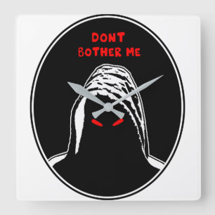 Dont bother me concept illustration square wall clock