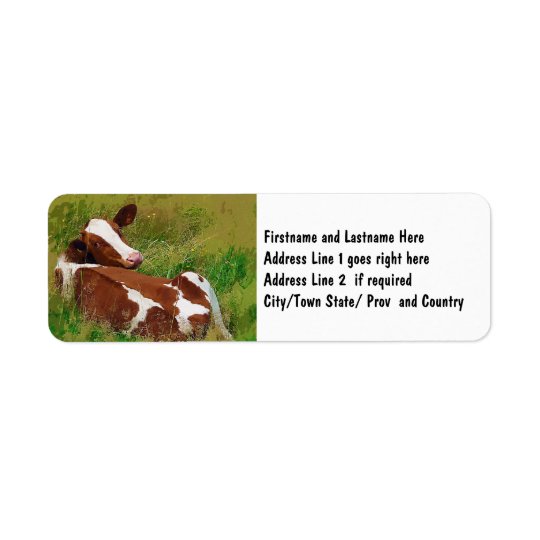 Don't Bother Me Cow Return Address Label