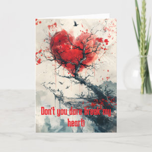 DON'T BREAK MY HEART VALENTINE THANK YOU CARD
