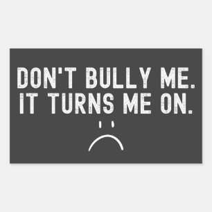 Don't Bully Me It Turns Me On Rectangular Sticker