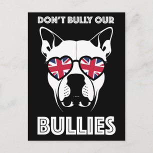 don't bully our bullies postcard