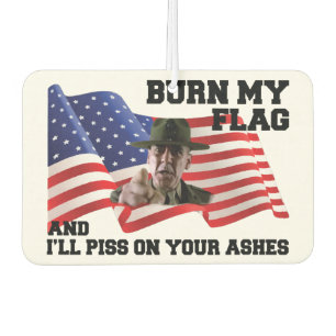 Don't burn my flag  car air freshener