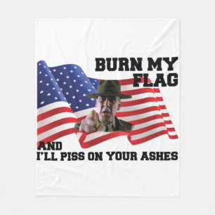 Don't burn my flag fleece blanket