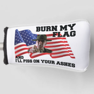Don't burn my flag golf head cover