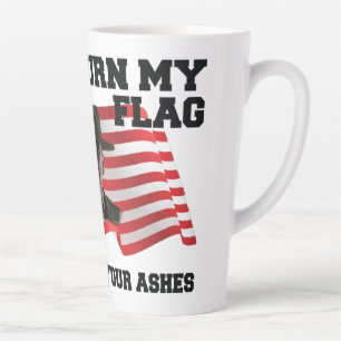 Don't burn my flag latte mug