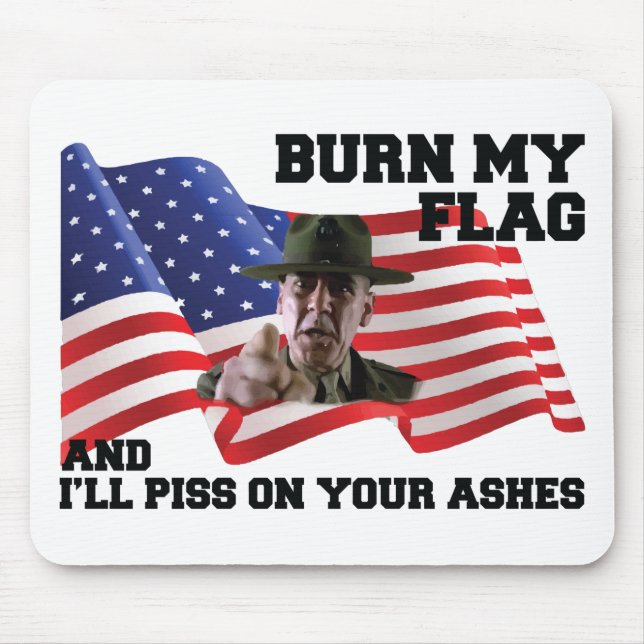 Don't burn my flag mouse mat (Front)
