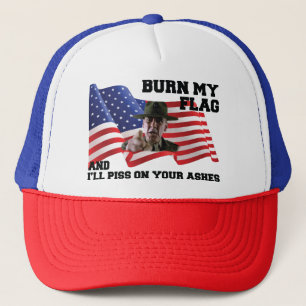 Don't burn my flag  trucker hat