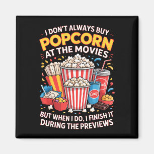 Don't buy popcorn film movie food night snack magnet