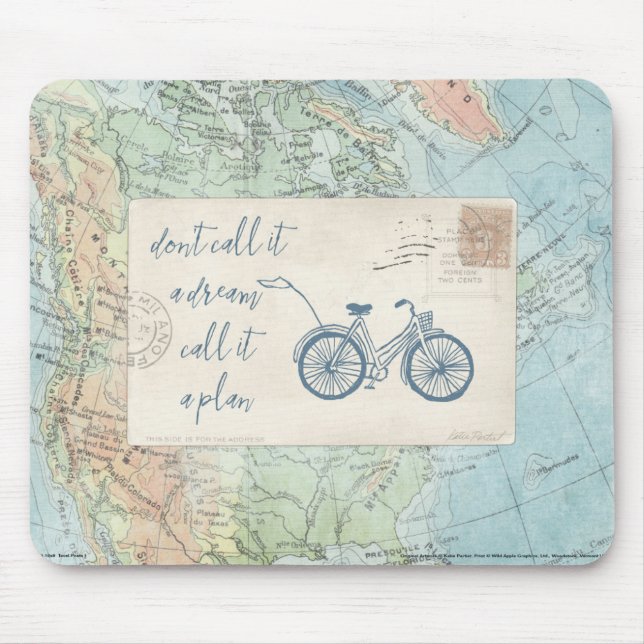 Don't Call It a Dream, Call It a Plan Quote Mouse Mat (Front)