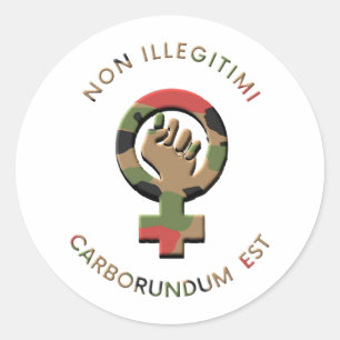 DON'T (Camo) Classic Round Sticker