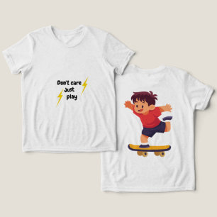 Don't Care Just Play – Black Kids ShirtT-Shirt Tri-Blend Shirt