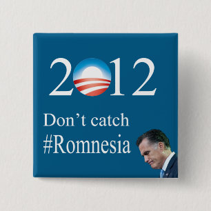 Don't Catch #Romnesia 15 Cm Square Badge