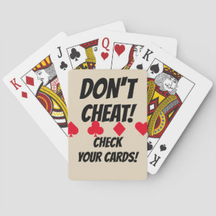 Don't cheat funny playing cards