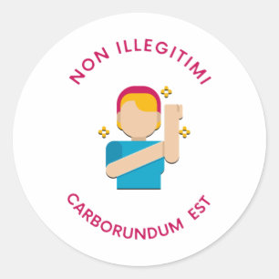 DON'T CLASSIC ROUND STICKER