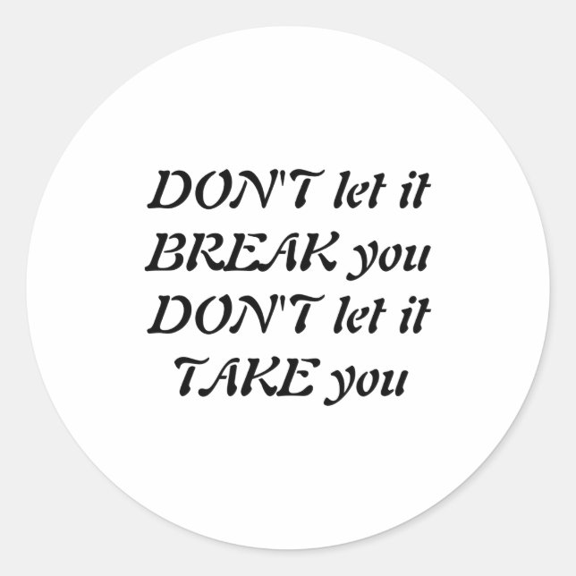 Dont  classic round sticker (Front)