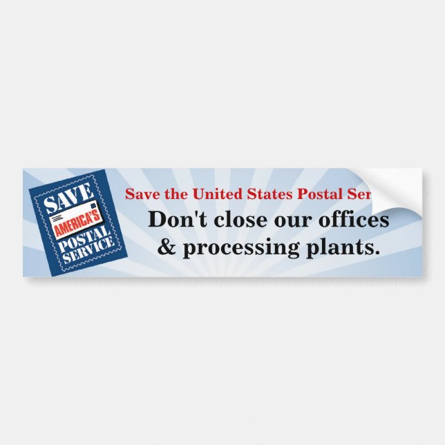 Don't close our offices bumper sticker (Front)