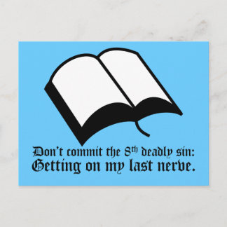 Don't Commit the 8th Deadly Sin Postcard