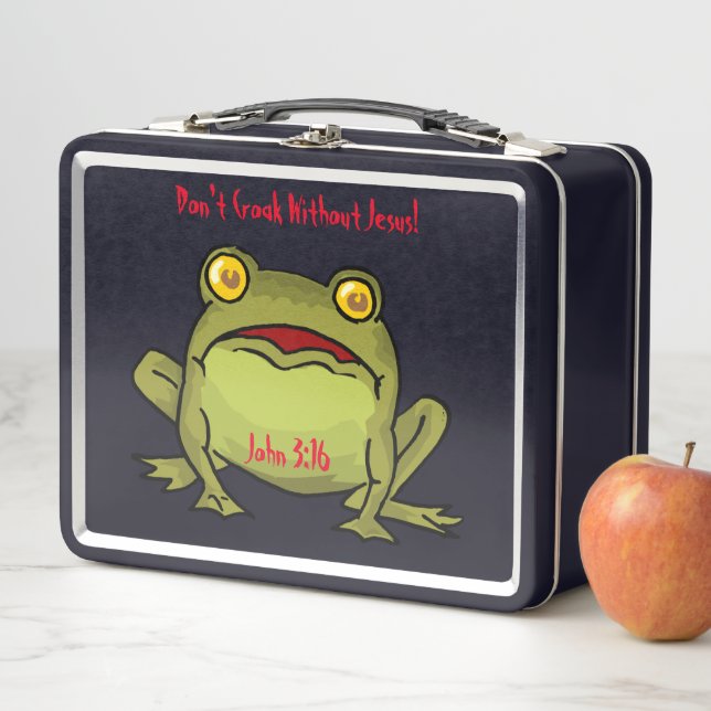 Don't Croak Without Jesus! Metal Lunch Box (In Situ)