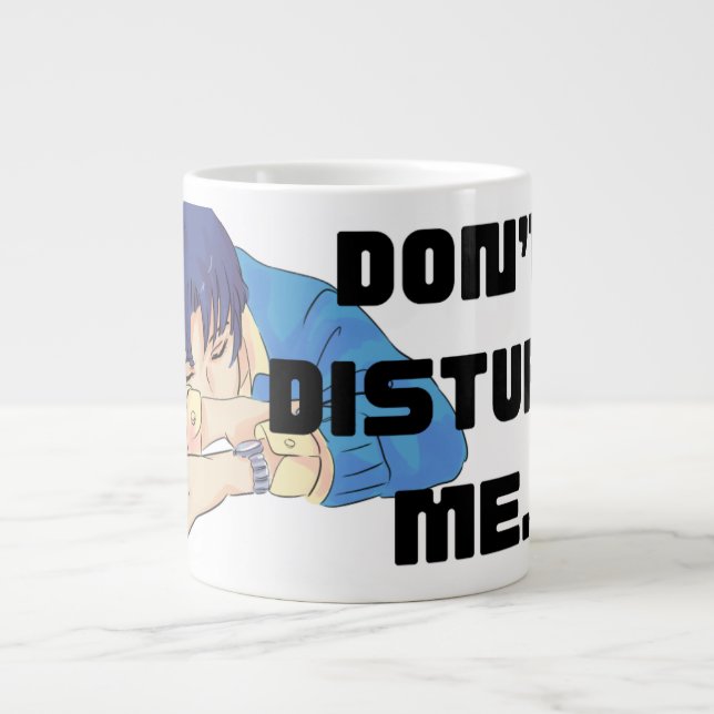 'Don't Disturb Me' Anime-Style Jumbo Mug (Front)