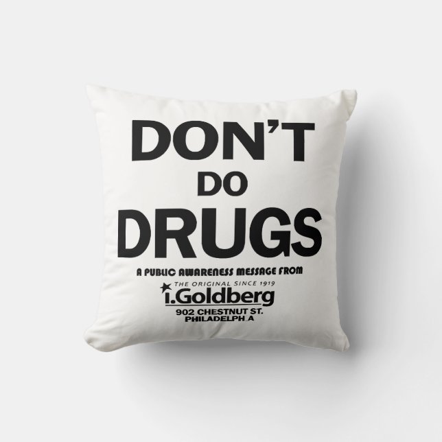 Don't Do Drugs as seen on Bernard Summer Cushion (Front)