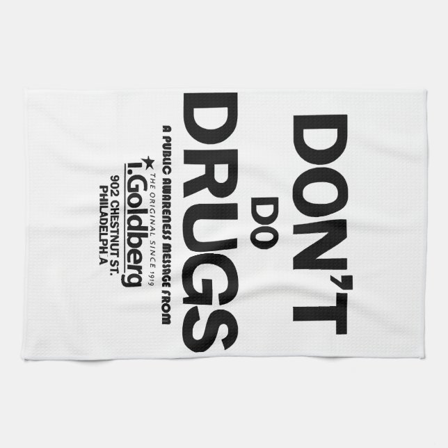 Don't Do Drugs as seen on Bernard Summer Tea Towel (Horizontal)