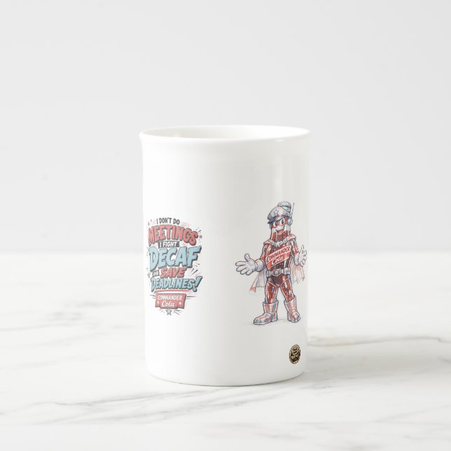 Don't Do Meetings, I Fight Decaf  Bone China Mug (Front)