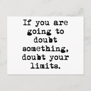 Don't Doubt Yourself Postcard