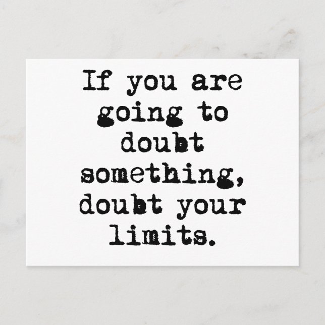 Don't Doubt Yourself Postcard (Front)
