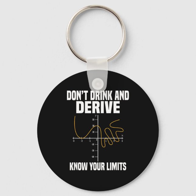 Dont Drink And Derive And Know Your Limit  Key Ring (Front)