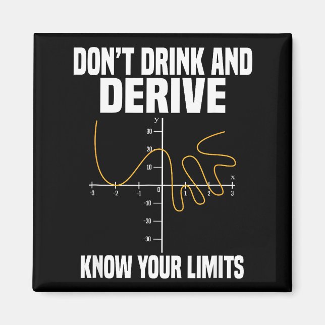 Dont Drink And Derive And Know Your Limit  Magnet (Front)